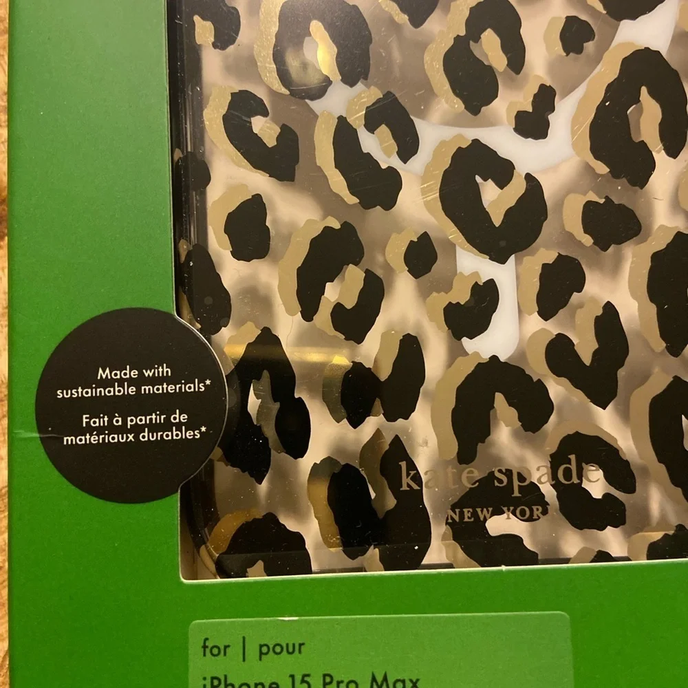 Kate Spade Black and White Leopard Print Phone Case